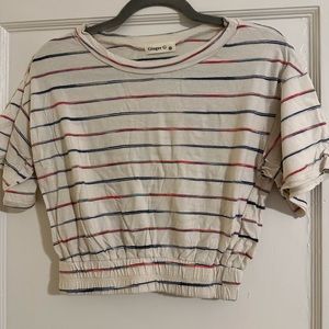 Striped Cropped Tee